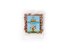 On the transparent shell of the chocolate crunchy balls is a label showing an Easter bunny juggling colorful Easter eggs.
