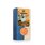 Asian BBQ spice in a pack with a window and an illustration of a panda bear with a grill pan, barbecue food and a spatula on a light orange background.