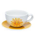 Porcelánový čajový šálek ,,Slunce“ s podšálkem